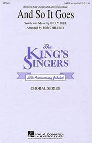 And So It Goes SATB choral sheet music cover Thumbnail